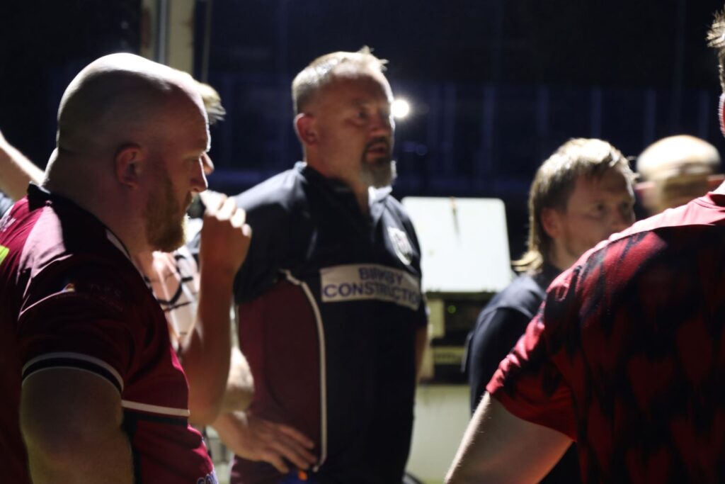 Players in a team huddle